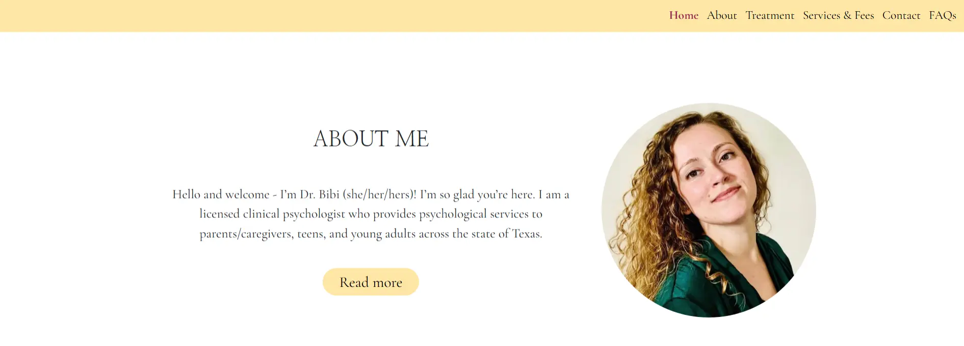 Therapist Portfolio main screenshot